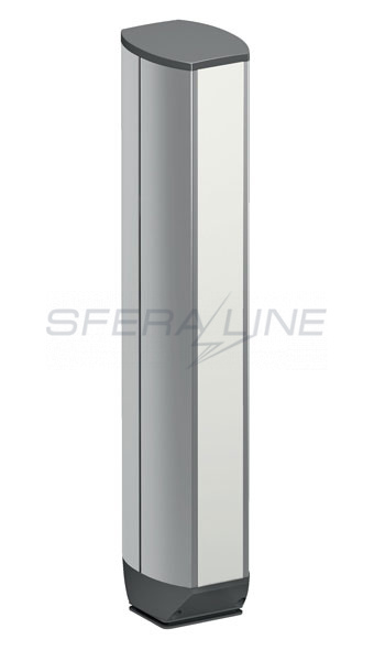 Міні-колона, 2-стороння 430 мм на 12 постів для установки на круглий підлоговий лючок OptiLine 45, анодований алюміній